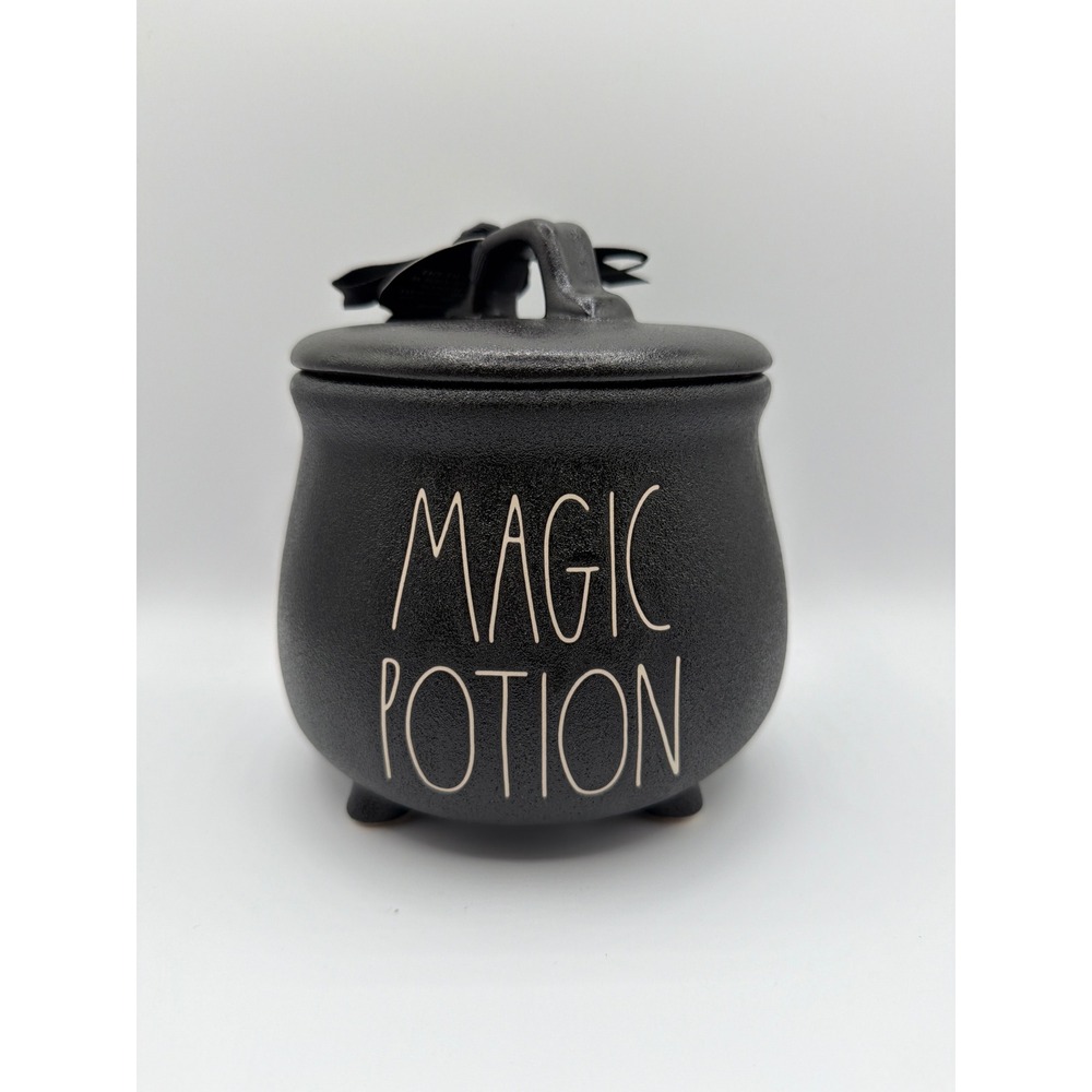 Rae Dunn MAGIC POTION Black Cauldron Canister Halloween Jar w Lid NWT